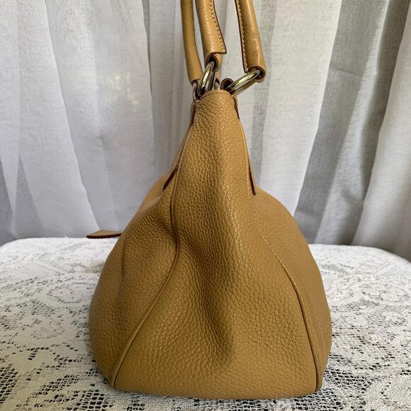 Vintage Y2K PRADA Moon Tan Leather Crescent Shoulder Bag - Picture 4 of 16